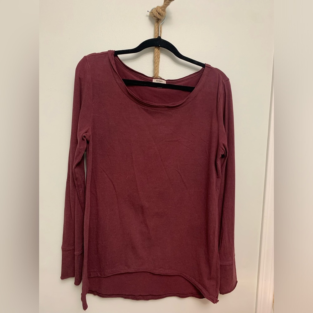 Dylan maroon long sleeve sweater